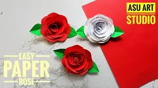 Super Easy and Beautiful Paper Rose🌹 || Paper Flower Craft #papercraft #paperflower #papercraft 