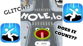 DOES IT COUNT AS 100%?! || Hole.io Glitch and Gameplay