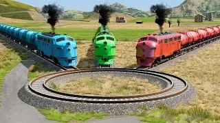🚂Train vs Circle Track Crashes BeamNG.Drive | Part-6
