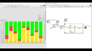 Столбчатая диаграмма с накоплением | Импорт данных из Excel | LabVIEW