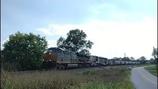 CSX manifest M574 heading north bound on the LCL Subdivision at Worthville KY