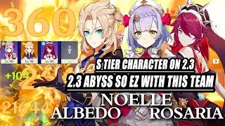 Albedo Rosaria Noelle 3 Character 2.3 Floor 12 So EZ - S Tier Team on 2.3 Abyss