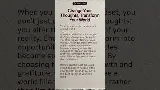 Change Your Thoughts, Transform Your World #motivation #quotes #shorts #tricks #psychology