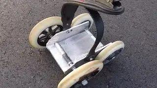 Homemade DIY Single Foot Strap On Roller Skate that you can still walk in - inline quad skate