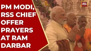 PM Modi, RSS Chief Mohan Bhagwat Offer Prayers at Ram Mandir Ahead Of Dhwajarohan | India Today