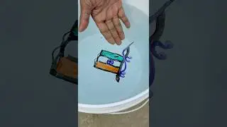 Indian flag floating underwater in hand  part 2587 🇮🇳 #shorts #drawing #art