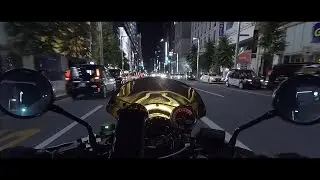 【Kawasaki Eliminator 400SE】夜のぼっち走り 【排気音】【4気筒】