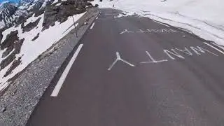 Col du Galibier cycle velo descent from the tunnel with road still closed May 2020