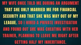 MY WIFE ONCE TOLD ME DURING AN ARGUMENT THAT SHE ONLY MARRIED ME FOR FINANCIAL SECURITY AND THAT 