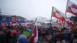 Thousands march in Greenland to support Arctic island
