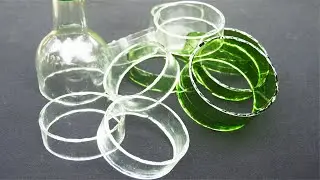 Bottle cutting no heating..no cooling.. only using glass cutter