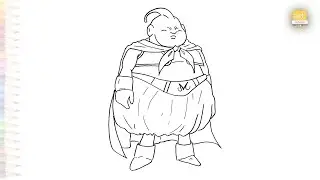 Majin Buu drawing easy | Dragon Ball sketches | How to draw Majin Boo step by step | #artjanag