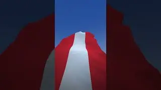Austria flag waving over blue sky