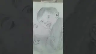 baby and mother art is best😘 #like_and_subscribe 🙏🥺✅
