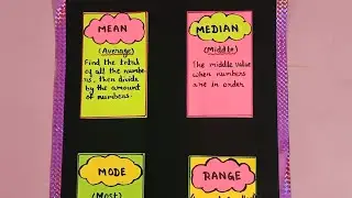 Maths Working Model / Mean Median Mode  Range Project/ Maths Project/ School Project 