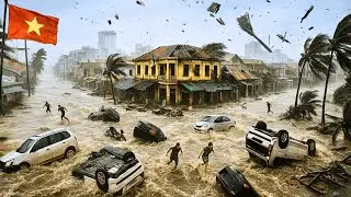 Vietnam Destroyed Today! Super Typhoon Kalmaegi Sweeps Away Homes and Cars in Phu Yen