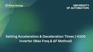 Setting Acceleration & Deceleration Times | H100 Inverter (Max Freq & &Delta;F Method)