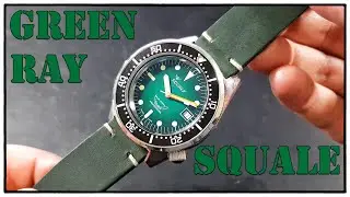 Neue Squale 1521 Green Ray Automatik Uhr / Watch Modell 2023 Sellita SW200-1 (Ref.: 1521PROFGR.PVE)