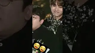 He gives his speech and all the members laugh at his voice 😂😂😂poor bang si hyuk