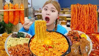 MUKBANG 한식뷔페 무한리필 먹방🍜 Korean buffet Spicy Noodles Eating Show | HIU 하이유