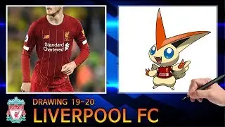 how to draw | Liverpool FC + Pokemon Victini