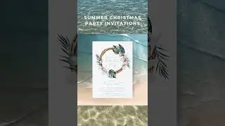 Summer Christmas Party Invitations 🎅🏻🏝️ #summer #christmas #beach #aussie #christmasparty