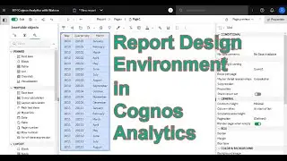 110 Creation of a simple report in Cognos