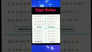Signs Ka Magic ✨ part 2 | Plus Minus Ka Rule | Math Trick #shorts  #shorts #short #mathsymbols