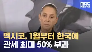 멕시코, 1월부터 한국에 관세 최대 50% 부과 (2025.12.31/5시뉴스와경제/MBC)