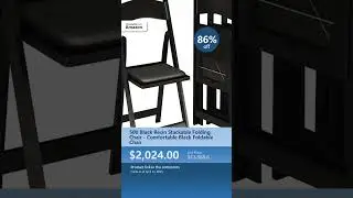 500 Black Resin Stackable Folding Chair - Comfortable Black Foldable Chair