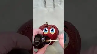 Worms in the apple Needs fruit surgery to remove the worms #shorts