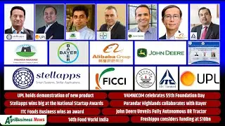 UPL | VAMNICOM  | Stellapps | Bayer | Purandar Highlands | John Deere | ITC | Alibaba | FICCI
