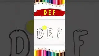 DEF -Zeichnen und Ausmalen des englischen Alphabets | Learn to Draw ABC #2 #zeichnung #shorts