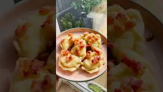 Dumplings #cooking #potatoandcheese #dumplings #food #delicious #bacon #recipe #yummy # pierogi