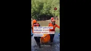 Tim SAR gabungan evakuasi empat jenazah korban banjir Denpasar