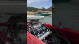 No wake surfing here #boat #supercharged #summer #lake #fast
