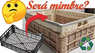 Como hacer CESTO PARA LAVANDERIA/ROPA SUCIA/Pancha/DIY/que hacer con cajas DE FRUTAS O VERDURAS