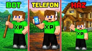 EGY BOTTÓL EGY HÁZIG CSERÉLGETTEM A MINECRAFT-BAN! 😱