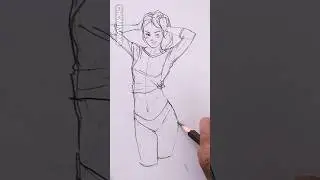 Body drawing process #art #drawing #sketch #chommang