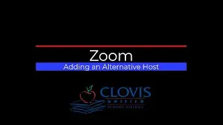Zoom: Adding an Alternative Host
