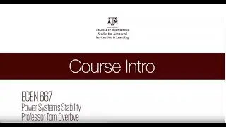 ECEN 667 - Power System Stability