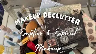 Makeup Declutter | empties + expired makeup #makeupdeclutter #declutteringmakeup