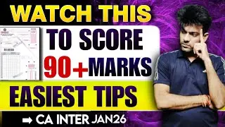 90+ Marks Formula for CA Inter | Smart Study Tips for Jan 2026 | CA Sandeep sharma |