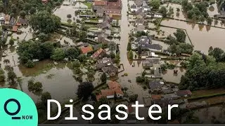 The Dutch city of Roermond Remains Submerged in Floodwaters