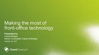 Making the most of front-office technology