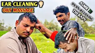 Deep Sleep ASMR | Sajju Master&rsquo;s Oily Head & Back Massage with Soothing Ear Cleaning Therapy #asmr