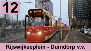 HTM lijn 12: Rijswijkseplein - Duindorp v.v.  | mist | HTM 3119 | 2024
