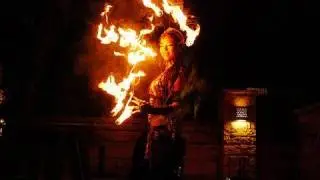 Spinning Fire Hula-Hoop Trippy Bad-ass dancer, stare into the flames and be Mesmerized!