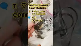 Got A Goodwill Jewelry Bag - Read Description! 👏 🥳  #jewelry #goodwill #thrifthaul #unboxing #shorts