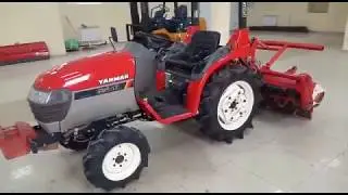 Мини-трактор YANMAR AF-17 с почвенной фрезой. Видео